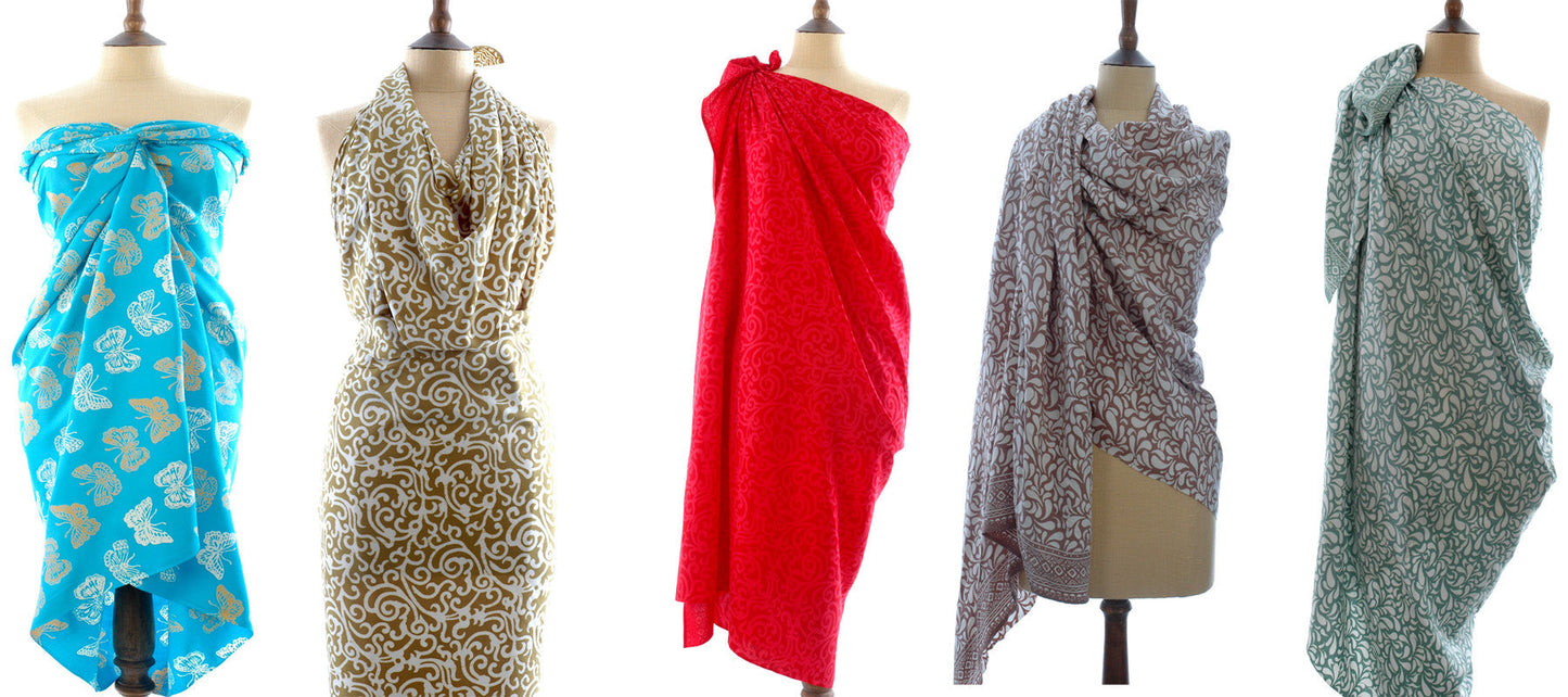 Pink Bali Butterfly Batik Sarong 178x110cm