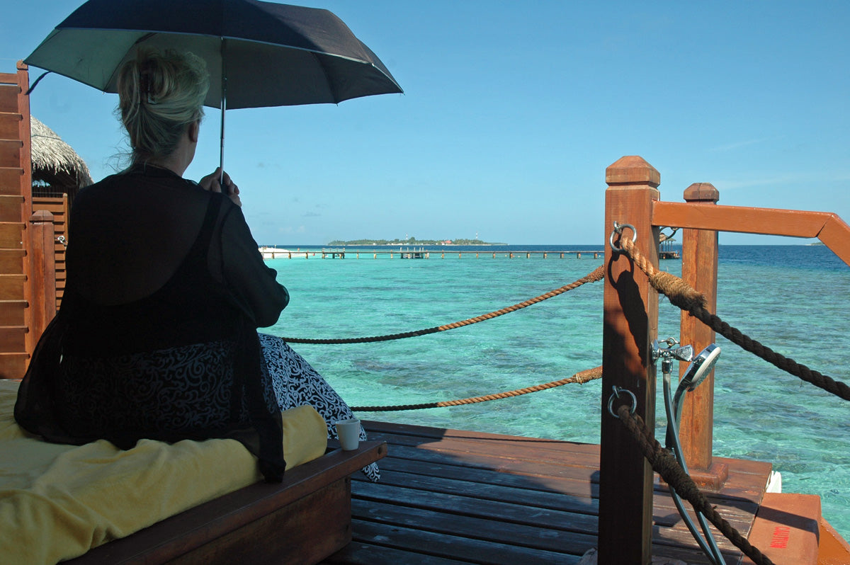 The Travellers Choice Telescopic Sun Block Umbrella Giving Excellent UV Protection