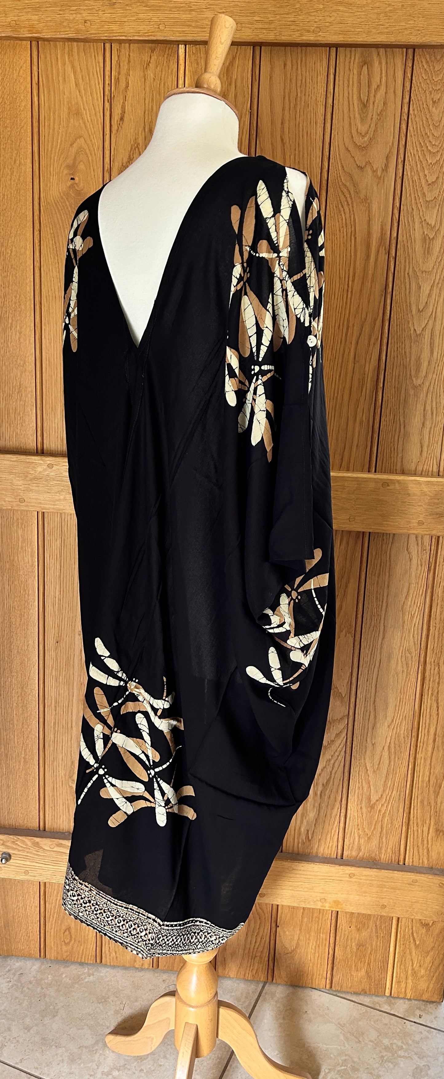 Black and Red Dragonfly Kaftans with Off The Shoulder Detail