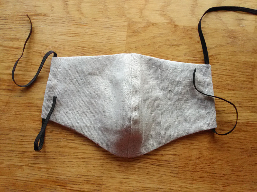 Now Available Pure Linen Adjustable Face Mask in Natural 100% Linen