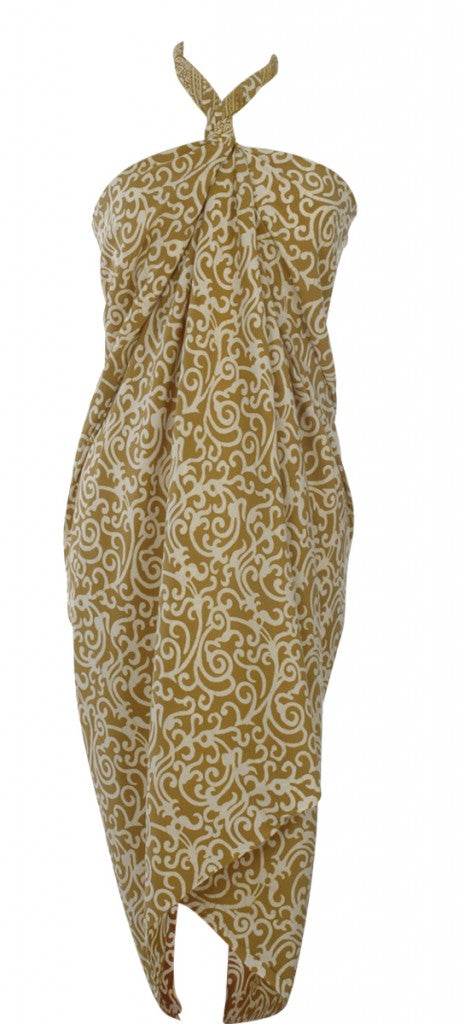 Hand Made batik sarong and wrap by Your Sarong in gold