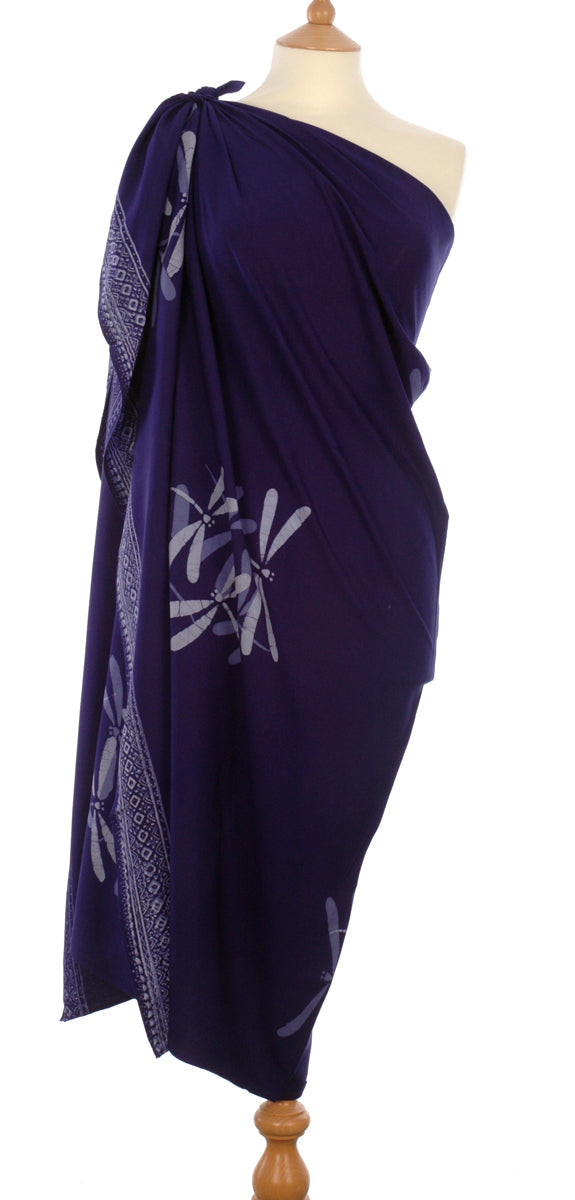 Indigo Blue Dragonfly Sarong/Wrap