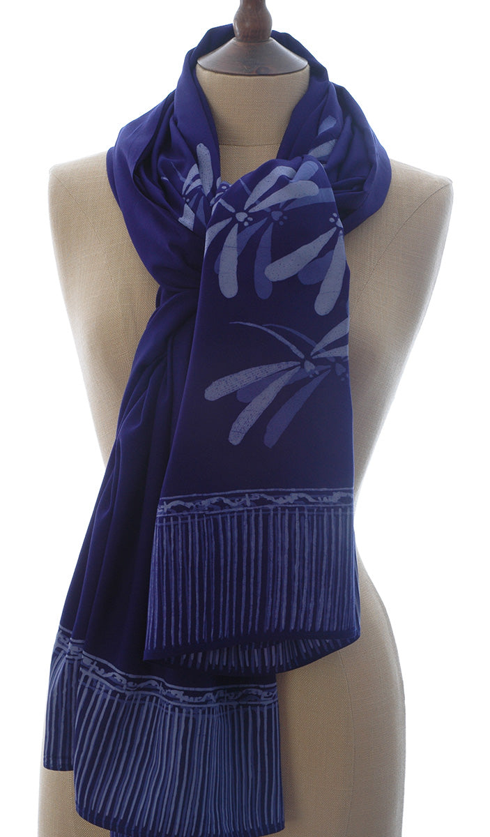 Indigo Blue Dragonfly Sarong/Wrap