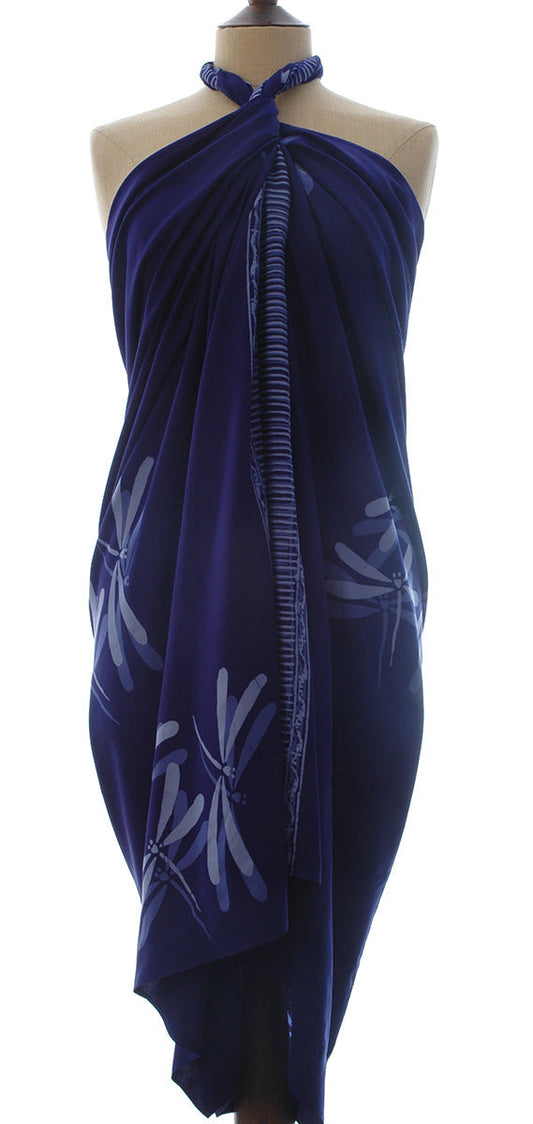 Indigo Blue Dragonfly Sarong/Wrap